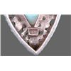 Image 3 : Silver and Turquoise Triangular Pendant (Stamped 925)