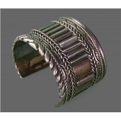 Silver Bracelet, Native American.  Solid and heavy.