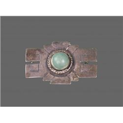 Antique Silver Pendant with Stone, Native American