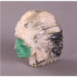 Stone Carving of Chief, Native American.  Comes with