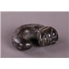 Image 1 : Antique Netsuke, Black Stone Alien like figure.