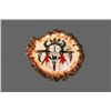 Image 1 : Hand Painted Bone Disc Belt Buckle, signed Haines,