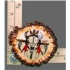 Image 5 : Hand Painted Bone Disc Belt Buckle, signed Haines,