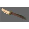 Image 1 : Dagger Knife with Bone Handle, Native American   (Size: