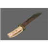Image 2 : Dagger Knife with Bone Handle, Native American   (Size: