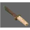 Image 3 : Dagger Knife with Bone Handle, Native American   (Size: