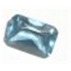 1.10 CARAT BLUE TOPAZ EMERALD CUT & FACETED *BEAUTIFUL GEMSTONE*!! BLUE TOPAZ CAME OUT OF SAFE!!