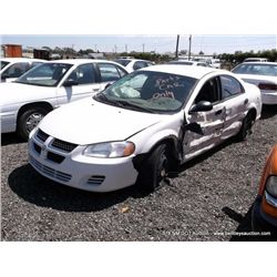 2004 Dodge Stratus Flex Fuel, Unknown Miles VIN:1B3EL36T44N294481, Sedan, FWD, V6, 2.7L, Parts Car O