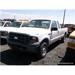 2005 Ford F250 Super Duty Pickup, 4WD, 244,762 Mil VIN:1FTSX21P25EB87201, Pickup, 4WD, V8, 6.0L T TI