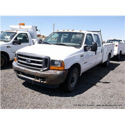2001 Ford F350 1 Ton Pickup, 139,266 MILES VIN:1FDSW34F21EB70867, Pickup, RWD, 7.3L V8 OHV 16V TURBO