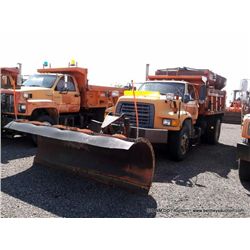 1998 Ford F800 Dump Truck, 5CY, 195,270 MILES VIN:1FDYF80E5WVA08551, Truck, 4x2,  8.3L L6 DIESEL 199