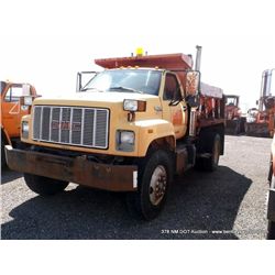 1991 GMC TopKick Dump Truck, 5CY, 167,594 MILES VIN:1GDP7H1J8MJ506560, Truck, 4X2, 6.6L L6 DIESEL 19