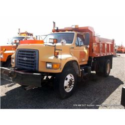 1997 Ford F800 Dump Truck, 180,616 MILES VIN:1FDYF80E6VVA05835, Truck, 4X2, 8.3L L6 DIESEL,  1996 Ga