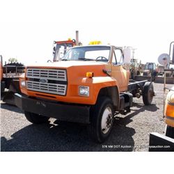 1991 Ford F800 Truck, 341,545 MILES VIN:1FDYK84A4MVA38611, Truck, 4X2, 7.8L L6 TURBO DIESEL TITLE # 