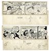 Image 1 : ''Li'l Abner'' Pair of Comic Strips From 6 & 9 April 1966 Featuring Abner -- Hand-Drawn & Signed by 