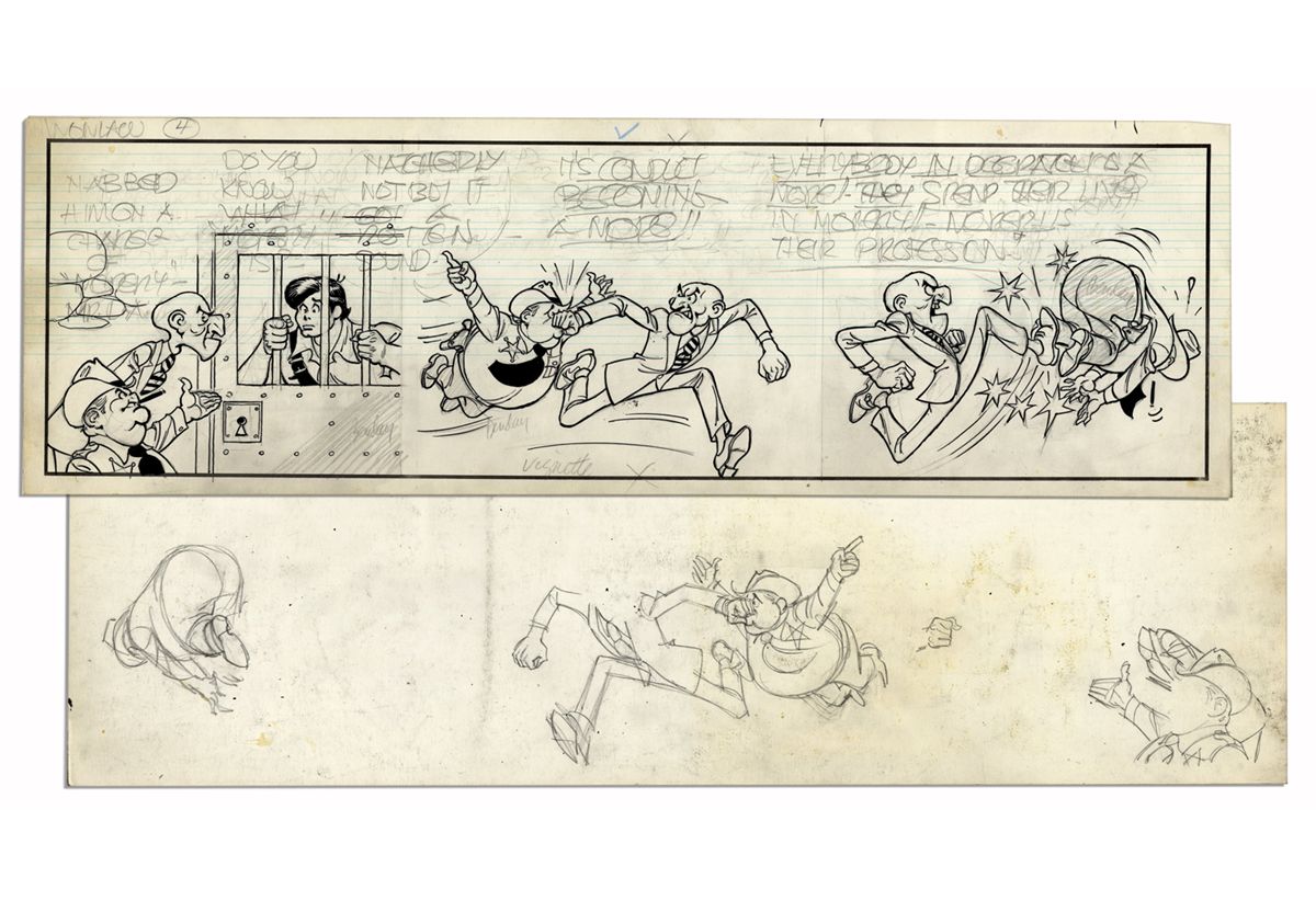 Al Capp ''Li'l Abner'' Unfinished Hand-Drawn Comic Strip -- Featuring ...