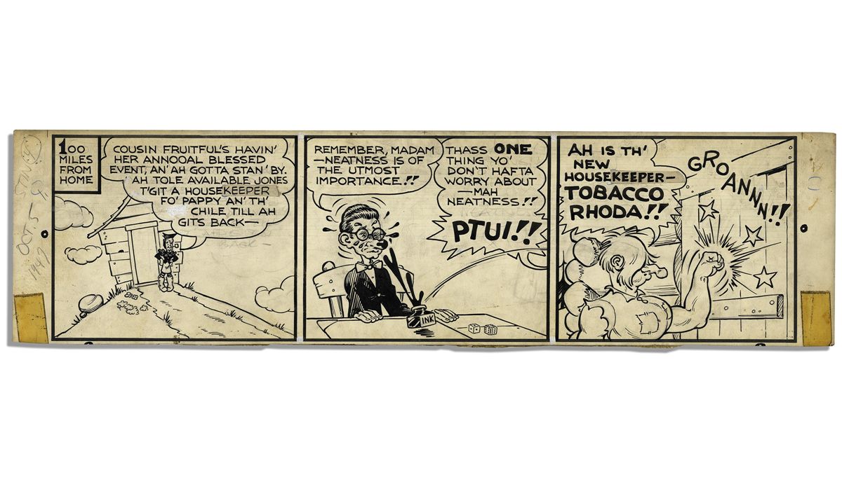 ''Li'l Abner'' 3Panel Comic Strip From 5 October 1947 Featuring Mammy