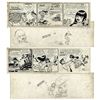 Image 1 : ''Li'l Abner'' Pair of Comic Strips Hand-Drawn & Signed by Al Capp From 17 & 18 October 1966 -- Li'l