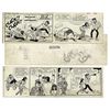 Image 1 : Pair of ''Li'l Abner'' Strips, Hand-Drawn & Signed by Al Capp From 24-25 October 1966 With Li'l Abne