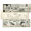Image 1 : Pair of ''Li'l Abner'' Comic Strips Drawn & Signed by Al Capp From 9 & 11 May 1966 -- Featuring Li'l