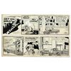Image 1 : Pair of Comic Strips Hand-Drawn & Signed by Al Capp -- From 15 & 17 April 1967 -- 19.75'' x 6.25'' -