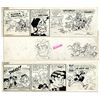Image 1 : Pair of ''Li'l Abner'' Comics Hand-Drawn & Signed by Al Capp, Who Adds a Penciled Sketch to Verso of