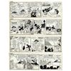 Image 1 : Lot of 4 ''Li'l Abner'' Comic Strips Hand-Drawn & Signed by Al Capp Featuring Abner, Tommy Wholesome