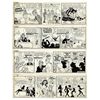 Image 1 : Lot of 4 ''Li'l Abner'' Comic Strips From 1970 -- Hand-Drawn & Signed by Al Capp Who Adds Pencil Ske