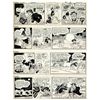 Image 1 : Lot of 4 ''Li'l Abner'' Comic Strips From 1970 With Abner -- Hand-Drawn & Signed by Al Capp, Who Add