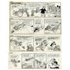 Image 1 : Lot of 4 ''Li'l Abner'' Comic Strips From 1971 Hand-Drawn & Signed by Al Capp, Who Adds Sketches to 