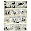 Image 1 : ''Li'l Abner'' Lot of 4 Strips, Each Drawn & Signed by Al Capp From 1971 -- Sadie Hawkins Day in Slo