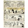 Image 1 : ''Li'l Abner'' Lot of 4 Strips From 1973 Drawn & Signed by Al Capp -- From 20 February 1973 -- Featu