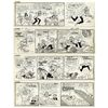 Image 1 : Lot of 4 ''Li'l Abner'' 1973 Comic Strips Featuring Hefner Spoof -- Hand-Drawn & Signed by Al Capp, 