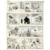 Image 1 : Lot of 4 ''Li'l Abner'' Comic Strips From 1974 -- Hand-Drawn & Signed by Al Capp With One Strip Feat