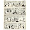 Image 1 : Lot of 4 ''Li'l Abner'' Comic Strips Hand-Drawn by Al Capp From July 1975 -- Featuring 12 Million Do