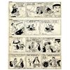 Image 1 : Lot of 4 ''Li'l Abner'' Comic Strips Hand-Drawn & Signed by Al Capp -- From 1-4 November 1977 -- Fea