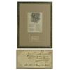 Image 1 : Paul Revere 1811 Autograph Note Signed -- Elegantly Framed With a Copy of Longfellow's Famous Poem A