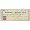 Image 1 : Exceedingly Rare George Custer Check Signed -- Dated 1872