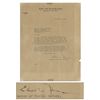 Image 1 : Prohibition Agent Eliot Ness Typed Letter Signed -- Regarding a Prisoner Escapee -- ''â€¦excellent a