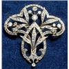 Image 1 : An Edwardian all diamond white gold quatrefoil shaped leaf pattern brooch  (see illustration) £20...