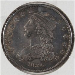 1834 BUST QUARTER AU