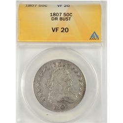 1807 BUST HALF DOLLAR ANACS VF 20