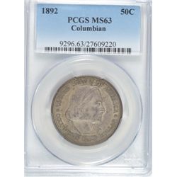1892 COLUMBIAN EXPO HALF DOLLAR PCGS MS63