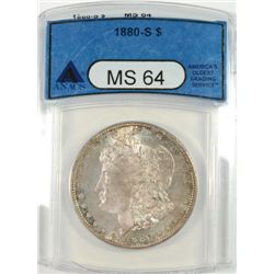 1880-S MORGAN DOLLAR ANACS MS64