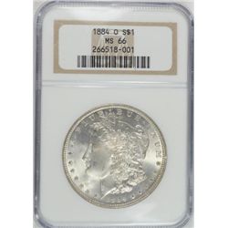 1884-O MORGAN DOLLAR NGC MS66
