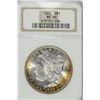 Image 1 : 1885 MORGAN SILVER DOLLAR, NGC MS-66  STUNNING OBVERSE COLORS