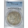 Image 1 : 1887-O 7/6 MORGAN SILVER DOLLAR, PCGS AU-50  RARE, POPULATION OF  8! NGC 0!