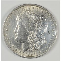 1894 MORGAN SILVER DOLLAR, AU-50 NICE!!   RARE!