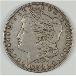 1899 MORGAN SILVER DOLLAR, XF/AU  ORIGINAL