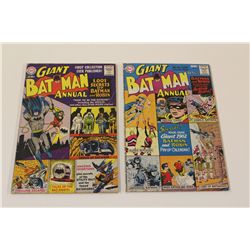 BATMAN ANNUALS #1 & 2 (1961) THE 1ST 2 BATMAN ANNUALS, BOTH PUBLISHED IN 1961.